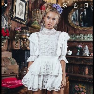 Fillyboo / Penzance Mini Dress / Ivory / Small